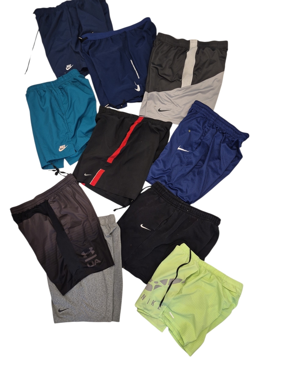 Nike Men's Athletic Shorts Mix - Navy, Teal, Black, Gray, Royal, Lime All Size M